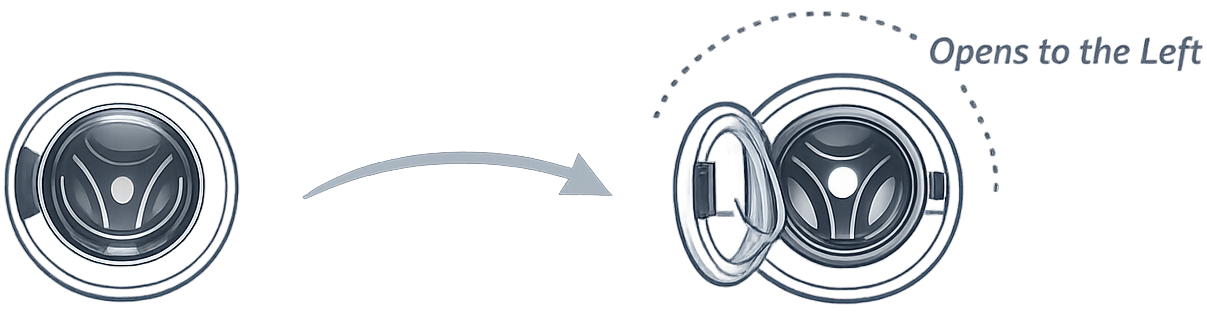 Front-Load washer Door Swing
