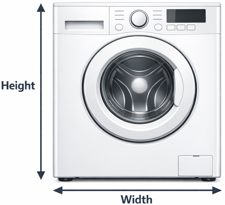Front View Front-Load Washer Dimensions
